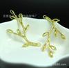 Accesorios de cobre fundido DIY 44*21 mm ramas de cobre puro ramas coreanas material de pasador de pelo antiguo accesorios