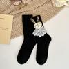 Calcetines al por mayor de Cheng para otoño e invierno de mujer, forrados de vellón, gruesos, cálidos, estilo terciopelo, muñeca estilo INS para dormir, versátiles, tipo calcetín de rizo