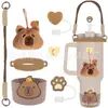 Accesorios Decorativos Stanley Correa de Mano de Cuerda Trenzada Estuche para Labial Llavero Duende Briqueta Funda de Silicona Antideslizante para Taza