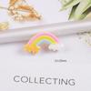 Accesorios de resina, pinza para el pelo con forma de galleta de arcoíris y unicornio, pequeños accesorios de resina hechos a mano, joyería artesanal, accesorios de pegamento en crema.
