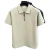 Cárdigan de Verano para Hombres de Mediana Edad, Camiseta de Manga Corta, Solapa con Cremallera para Hombre, Polo Holgado de Seda Helada de Manga Corta para Negocios Casual