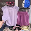 Conjunto de Hielo de Verano para Niños y Niñas, Chaleco Casual Delgado de Dos Piezas, Shorts de Secado Rápido para Niños, Ropa Deportiva sin Mangas