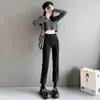 Jeans Rectos de Tiro Alto para Mujer Primavera y Verano Diseño Holgado Sentido de la Moda Primavera 2025 Nueva Llegada Pantalones para Hombre Pequeño