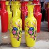 Vaso de Chão de Cerâmica Jingdezhen Vermelho Chinês Flor de Peônia Dourada Vaso de Cerâmica Decoração Festiva de Abertura Ornamentos