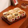Caja de Almacenamiento de Snacks de Alta Apariencia, Caja de Dulces de Feliz Año Nuevo, Caja de Frutos Secos para Sala de Estar, Plato de Frutas, Bandeja de Snacks, Bandeja de Exhibición