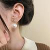 Aretes de alta gama Vintage Barroco aretes de perlas de aspecto elevado s925 nicho invierno popular aretes de moda combinables