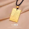 Collar de cuerda negra con colgante de gato de la suerte Jiyan estilo étnico estilo nacional de oro francés Ping An Xile Jiyan collar tejido