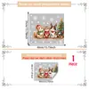 Adesivos de gato de desenho animado com tema de Natal transfronteiriços, adequados para vitrines de lojas, portas de vidro e decoração de casa; adesivos de vidro eletrostáticos