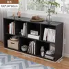 Estante de Livros de Chão Montada na Parede Armário de Armazenamento de Grande Capacidade Armário de Armazenamento Doméstico Multicamadas Gabinete Lateral para Sala de Estar Armário de Armazenamento Retrô de Rattan