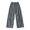 Pantalones Versátiles de Moda Estilo Retro Americano de Pierna Ancha para Mujer 2025 Cintura Elástica Cordón Pantalones Paracaídas Pantalones Rectos Casuales Venta al por Mayor