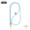 Cordón de alta gama para teléfono móvil 6MM resistente para colgar en el cuello ajustable para exteriores anti-pérdida cuerda trenzada para muñeca delicada oro