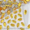 Nova Arte de Unhas Tendência Irregular 3*6 Ponta Dupla Fundo Plano Diamante Aurora Iridescente Gelo Champanhe Decoração de Unhas Strass
