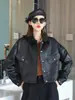 Top Adelgazante Corto de Piel Genuina para Mujer Otoño/Invierno 2026 Nuevo de Piel de Oveja Casual Versátil Solapa Chaqueta de Motociclista Abrigo de Cuero