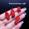 Accesorios de arena roja de alto contenido natural brazalete de cuerda roja de cinabrio cuero reposo cinabrio rojo pulsera colgante pequeño DIY al por mayor