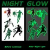 Juegos Deportivos del Día del Niño Pegatinas Faciales del Día del Niño Tatuajes Faciales Luminosos de Dibujos Animados Actividades Faciales Juego de Fútbol Pegatinas Fluorescentes para Brazo