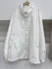 Chaqueta Estilo Coreano Moda Dongdaemun Sencilla Versátil Cortavientos Cuello Alto Cierre Cárdigan Suelta para Mujer Chaqueta con Capucha