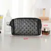 Bolsa de Maquiagem de Rede Estilo Ins Super Popular Bolsa de Maquiagem Portátil Feminina Malha de Amor Boca de Maquiagem Envelope Vermelho Armazenamento de Cosméticos
