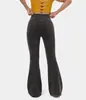 Calças Yoga Boca de Sino Femininas de Exportação Europeia e Americana 2025 Jeans de Alta Imitação Cintura Cruzada Justas Alta Elasticidade Levanta Bumbum