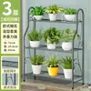 Rack de Armazenamento de Varanda Escalonado de Camadas Múltiplas para Sala de Estar, Exterior de Chão em Ferro Forjado Suculenta Rabanete Verde Simples Suporte para Vasos de Flores