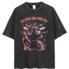 T-shirt Streetwear Europeia Transfronteiriça Masculina Camiseta Harajuku Japonesa