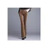 Pantalones de pana versátiles casuales para mujer 2025, ligeramente acampanados, corte holgado, pantalones de pierna ancha para otoño e invierno, forrados de polar, engrosados, pantalones acampanados de moda