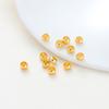 Cuentas de oro real chapadas en cobre de 18 quilates que conservan el color, cuentas de posicionamiento, accesorios para pulseras de cuentas sueltas, accesorios para pulseras DIY hechos a mano