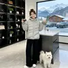 2026 Invierno Nuevo Bloque de Color Sudadera con Capucha Algodón de Alta Calidad Chaqueta para Mujer Holgada Tallas Grandes Engrosada Calidez Estilo Pareja Abrigo de Algodón
