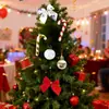 Conjunto de Caixa de Presente Duoduo de Natal Bola de Natal Pequena Pingente de Laço Decoração de Árvore de Natal Pingente de Basto de Plástico