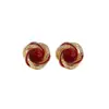 Pendientes de Diseño Personalizado, Lujo Accesible y Pendientes de Gama Alta, Exquisitos y de Moda, Pendientes de Zirconia Color Oro Champagne con Forma de Durian