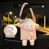 Caja de pañuelos para coche linda oveja pequeña bolsa de pañuelos colgante multifuncional para coche, popular juguete de peluche caja de pañuelos para coche