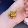 Colgante de Citrina Pura Natural, Calidad de Cuerpo Completo, Color Súper Bueno, Piedra Principal 4x6 mm, Suministro Directo de Fábrica, Venta Caliente Transfronteriza