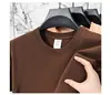 Camiseta de Moda Estilo Coreano 2024 para Hombre Verano Transpirable Cuello Redondo Color Sólido Manga Corta Todo Fósforo Casual Mismo Estilo para Hombres y Mujeres