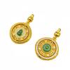 Mismo Estilo que la Joyería Dorada, Calabaza Filigrana de Puntos Dorados Antiguos con Diamante Hebilla de Paz Colgante, Colgante de Oro y Jade Giratorio Mantang Fulu