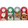 Colgante de Puerta de Navidad Muñeco de Navidad Colgante de Puerta Plato de Tela Navideño Colgante de Puerta de Anciano Decoraciones Colgante de Puerta