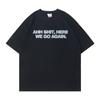 Roupas Masculinas Luxuosas 220g Algodão Puro Camiseta com Estampa de Letras em Espuma 2025 Primavera e Verão Nova Marca Tendência Manga Curta Solta Masculino