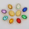 Hebilla de Flor de Acrílico Taladro de Garra Ovalado Taladro Cosido a Mano Taladro de Puntos de Girasol Accesorios para Diadema DIY Accesorios para Ropa