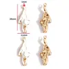 Accesorios para Joyería de Aleación con Goteo de Aceite Hechos a Mano Colgante de Gato Gatito Blanco y Negro Pulsera Collar Pendientes Colgante W478