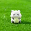 Pelúcia de Panda Fofo com Decorações DIY de Bambu Acessórios para Pendurar Carro Mesa Paisagem em Miniatura Pequenos Enfeites