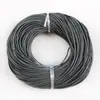 Corda de couro redonda de 1/1,5/2/2,5/3/4/5mm, corda de couro, cordão redondo para roupas DIY, corda grossa artesanal, cordão redondo