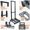 Carrito Pequeño para Transportar Mercancías, Carrito Empujado a Mano, Carrito de Transporte, Remolque de Plataforma Plana, Carrito Plegable para Entregas, Carrito de Mano Plegable para el Hogar, Carrito de Compras Portátil, Envío Gratis