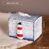 Caixa Pequena de Madeira Decorativa com Tema Oceânico, Caixas de Madeira de Praia Estilo Mediterrâneo, Adereços e Decorações Criativas para Mesa