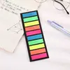 Adesivos Post-it translúcidos coloridos atacado PET cor fluorescente adesivos de índice muito finos notas criativas fofas ins para estudantes