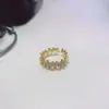 Anel de flor com microincrustação de zircônia abertura feminina moda ins tendência anel de floretinho dedo indicador anel de dedo indicador japonês estilo frio