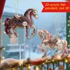 Colgante Decorativo de Caballo Galopante Dorado Hermoso Transfronterizo de Acrílico Regalo de Vacaciones Llavero de Mochila Auto-Diseñado