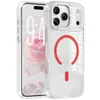 Adecuado para funda de teléfono iPhone 17 Pro Max, funda transparente magnética anti-caídas para iPhone 16, funda de teléfono de verano para iPhone 15