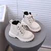 Botas Martin Nuevas para Niños Otoño/Invierno 2026, Botas Amarillas de Cuero de Suela Suave para Niños, Botines Bajos para Niños, Zapatos para Niñas
