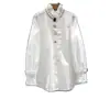 Estilo Palácio Pesado Tamanho Grande Miçangas Novo Design Estilo Ocidental Camisa Francesa 2025 Camisa Top Solto 3240