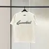Camiseta Casual Deportiva Holgada Estilo Americano Juvenil High Street Esencial Manga Corta Cuello Alto Peso Pesado de Verano Ropa para Hombre