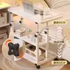 Mesa de noche, escritorio de computadora de altura ajustable, adecuado para uso doméstico, dormitorio y como escritorio para perezosos o mesa pequeña para laptops