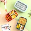 Lonchera que se puede usar en el microondas, Lonchera portátil para oficinistas y estudiantes, Cubiertos, Cuchara, Caja de almacenamiento de alimentos, Juego de grado alimenticio